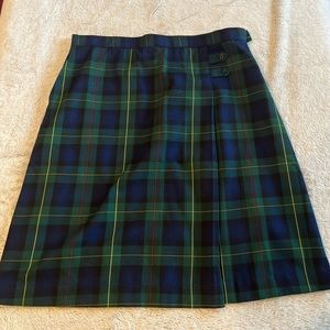 Lands End Plaid Skirt